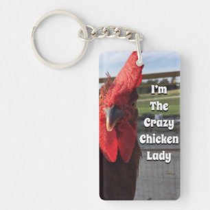 Llavero Soy la loca dama de pollo