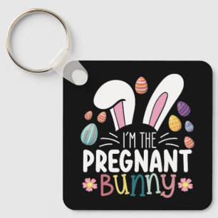 Llavero Soy la mamá coneja embarazada de Pascua para toda