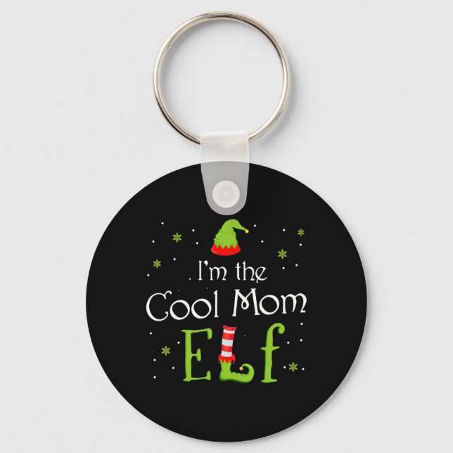 Llavero Soy la mamá de Guay Elf Xmas coincidiendo Navidade (Anverso)