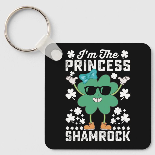 Llavero Soy la princesa Shamrock St Patrick's Day Irish (Anverso)
