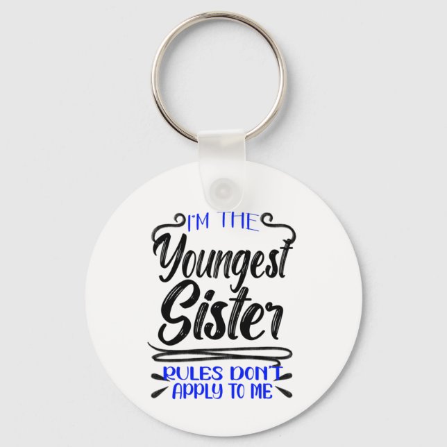 Llavero Soy la regla de hermanas más joven que no me aplic (Anverso)