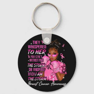 Llavero Soy La Tormenta De La Mujer Negra Pink Mama Cancer