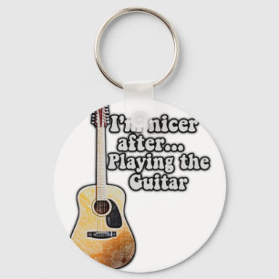 Llavero Soy más amable después de tocar la guitarra. Motiv