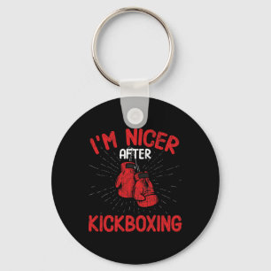 Llavero Soy más amable después del kickboxing divertido ki