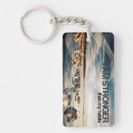 Llavero "Soy más fuerte" Motivación Afirmación