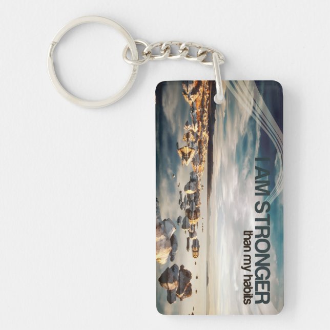 Llavero "Soy más fuerte" Motivación Afirmación (Frente)