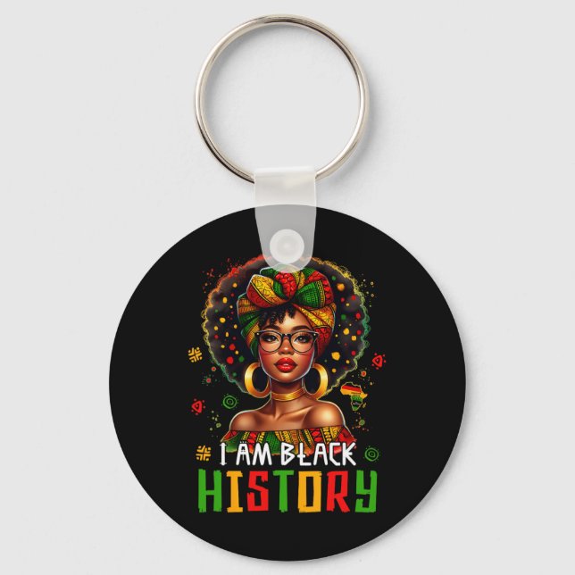 Llavero Soy mujer de la historia negra Mes de la historia  (Anverso)