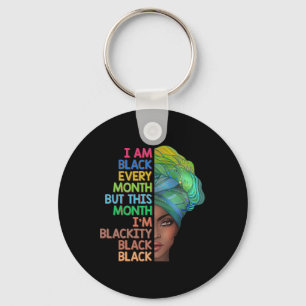 Llavero Soy negro cada mes soy negro, soy negro, bla