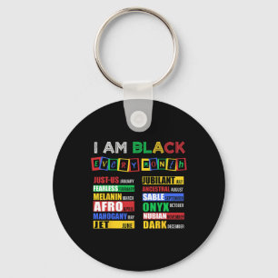 Llavero Soy negro todos los meses de la historia afroameri