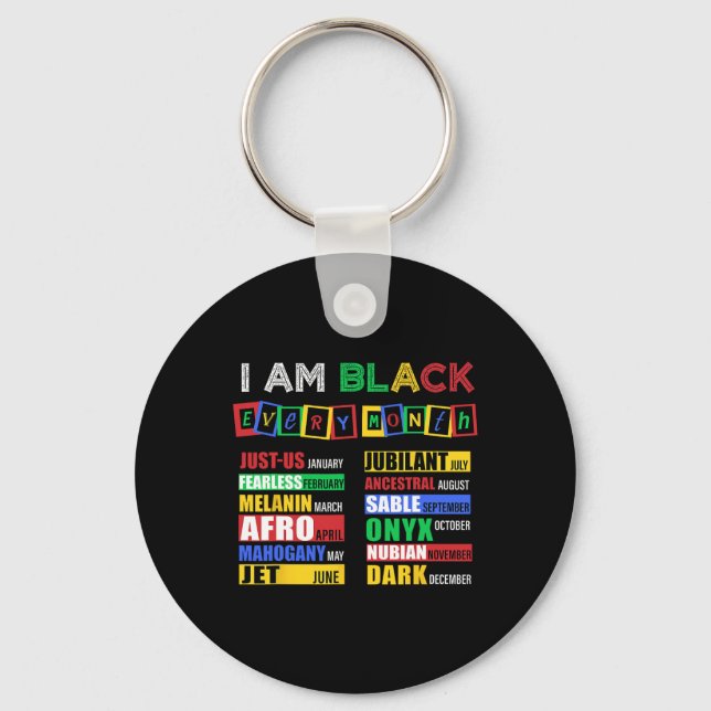 Llavero Soy negro todos los meses de la historia afroameri (Anverso)