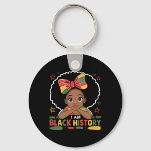 Llavero Soy niña afro de historia negra americano Africano