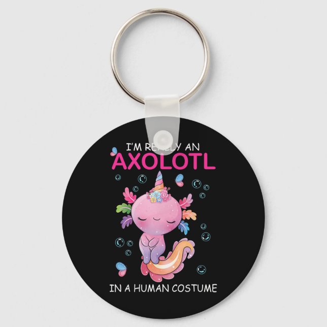 Llavero Soy realmente un Axolotl en un Hal gracioso de la  (Anverso)