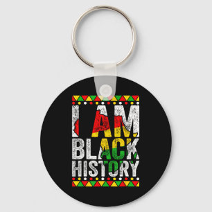 Llavero Soy regalo de la historia negra Orgullo negro Amer