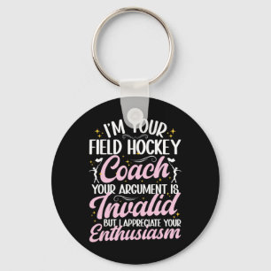Llavero Soy su entrenador de hockey sobre hierba divertido