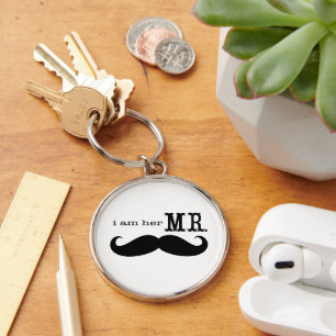 Llavero Soy su Sr. Mustache Grooms Regalos