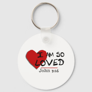 Llavero Soy Tan Amado Juan 3:16 Keychain