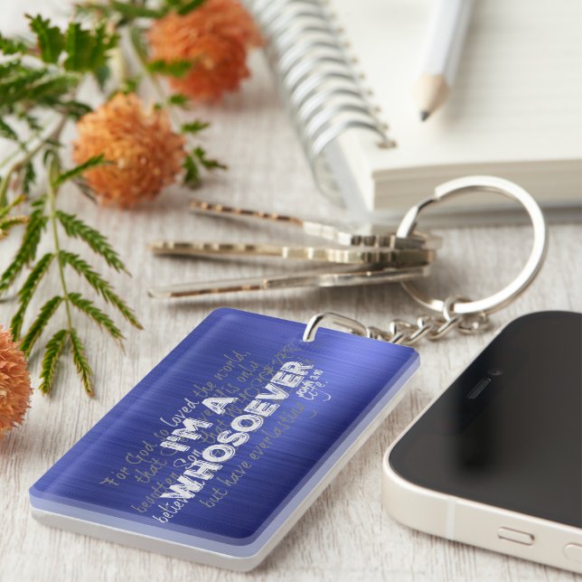 Llavero Soy todo Juan 3.16 Verso de la Biblia (Frente Derecha)