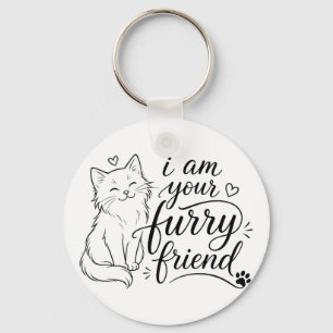 Llavero Soy tu amigo peludo Diseño de mascota linda