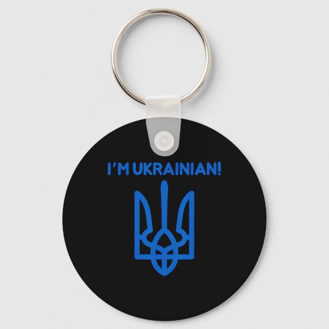 Llavero Soy ucraniano Escudo de Ucrania Poder ucraniano (Anverso)