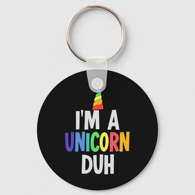Llavero Soy un disfraz unicornio de Halloween (Anverso)