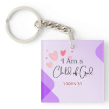 Soy un hijo de Dios Biblia Verse Keychain