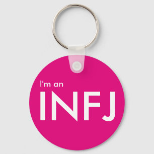 Llavero Soy un INFJ - Cadena de claves rosa tipo personali