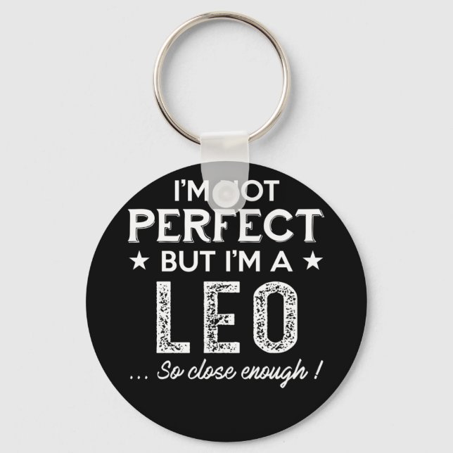 Llavero Soy un Leo tan cercano como suficiente Zodiac (Anverso)