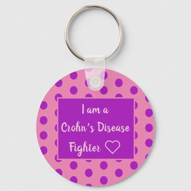 Llavero Soy un luchador de enfermedades de Crohn (Anverso)