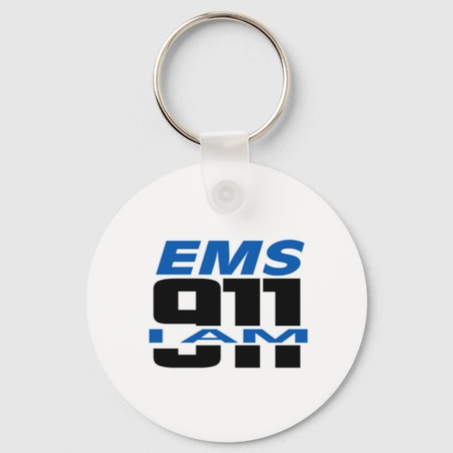 Llavero ¡Soy un material con el logo 911 para Fire, EMS, D (Anverso)