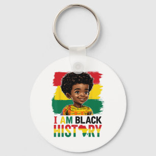 Llavero Soy un niño de la historia negra afro con poco mel