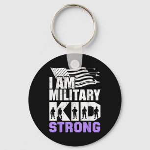 Llavero Soy Un Niño Militar Fuerte Morado Niños Militares