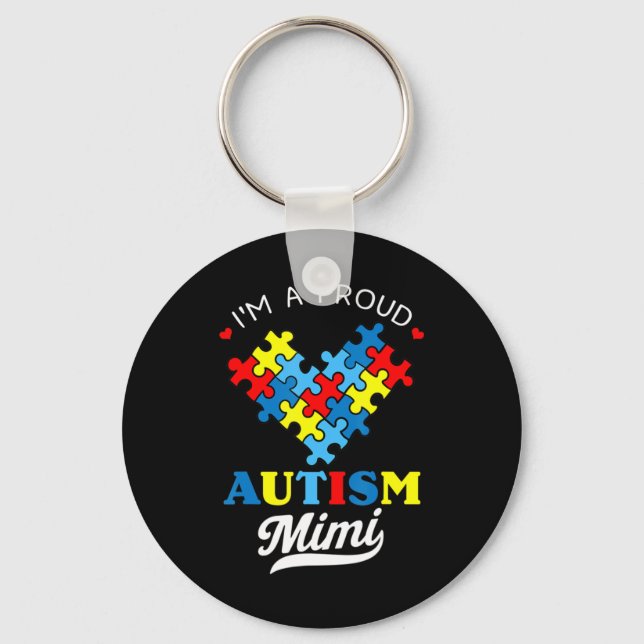 Llavero Soy un orgulloso autismo mimi - perfecto para las  (Anverso)