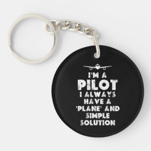 Llavero Soy un piloto gracioso