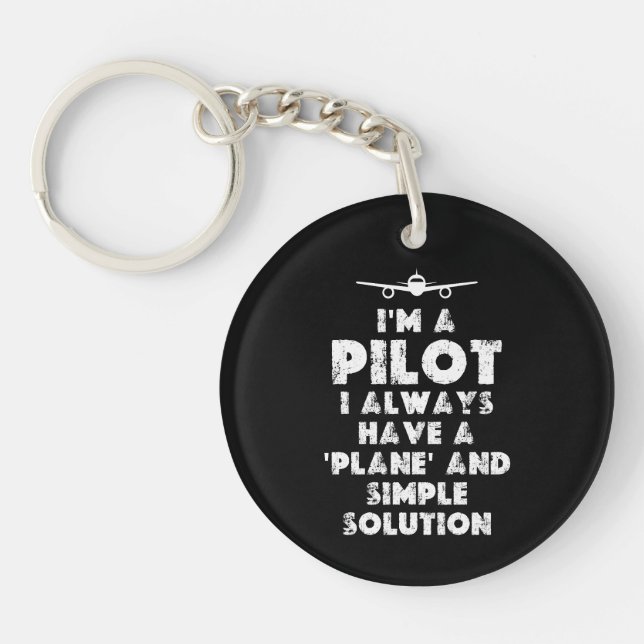 Llavero Soy un piloto gracioso (Frente)