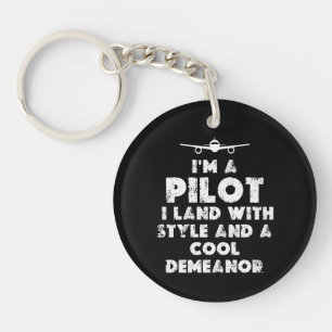 Llavero Soy un piloto gracioso