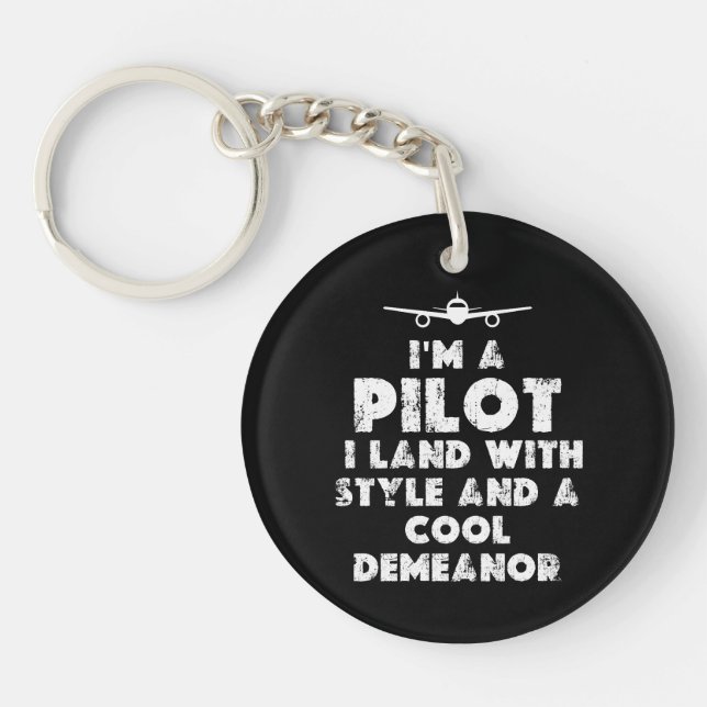 Llavero Soy un piloto gracioso (Frente)