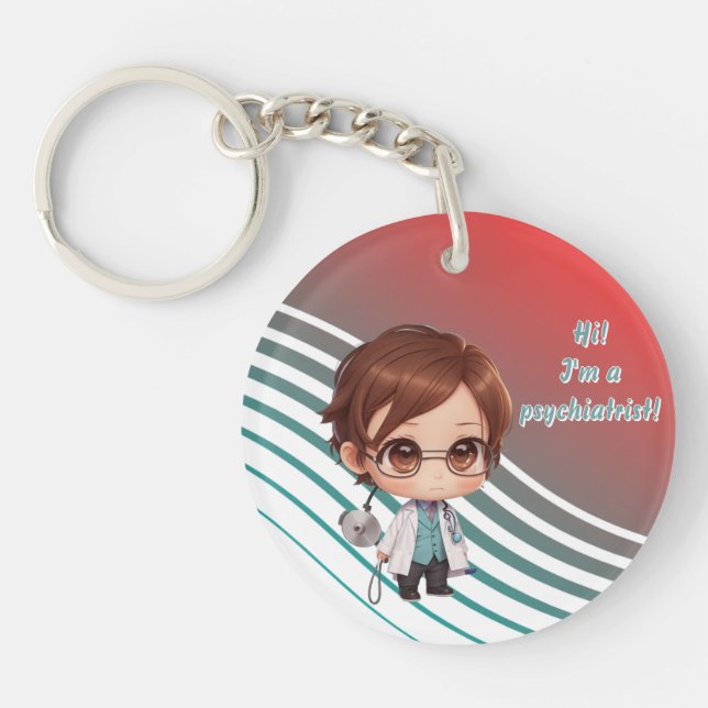 Llavero Soy un psiquiatra Keychain (Frente)