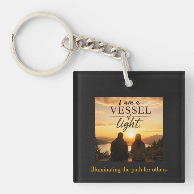 Llavero Soy un vaso de luz (Frente)