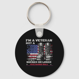 Llavero Soy un veterano, no un sucker o un perdedor Harris