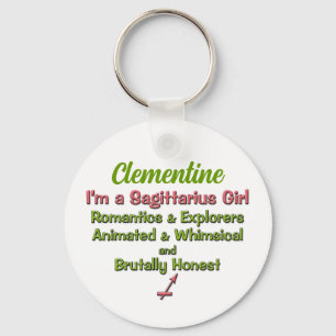 Llavero Soy una cadena de claves personalizada Chica Sagit