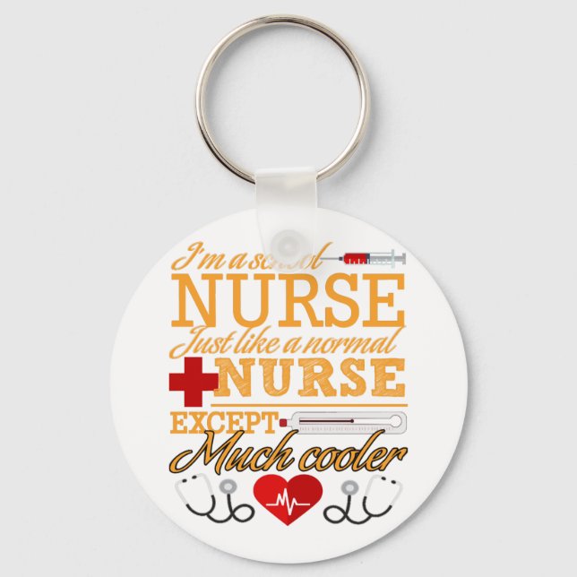 Llavero Soy una camiseta de enfermera de escuela (Anverso)