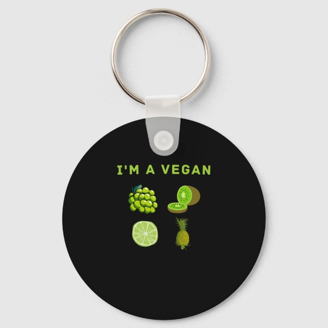 Llavero Soy una comida vegana Día Mundial de la Vegetarian (Anverso)