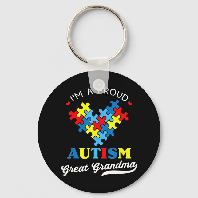 Llavero Soy una gran abuela orgullosa del autismo - Perfec (Anverso)