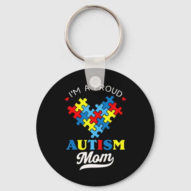 Llavero Soy una orgullosa madre del autismo - Perfecto par (Anverso)