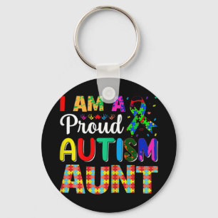 Llavero Soy una orgullosa tía de autismo diseñadora para l