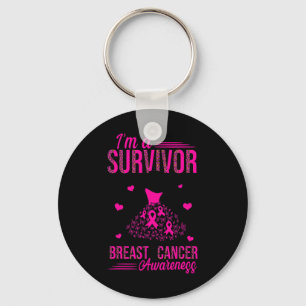 Llavero Soy una superviviente Lazo Rosa Mujeres Cáncer de 