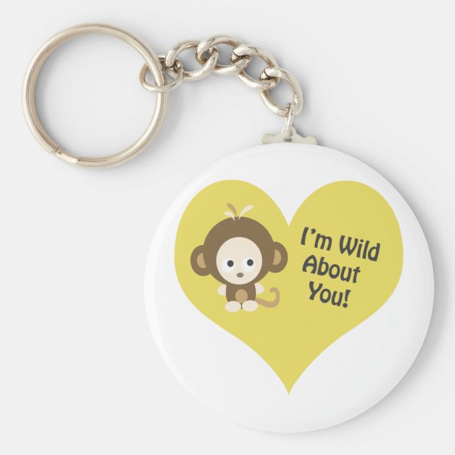Llavero Soy Wild sobre ti Mono (Frente)