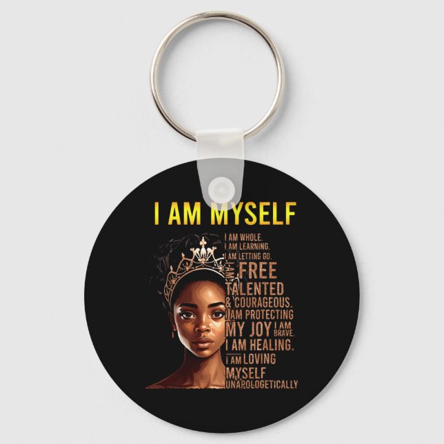 Llavero Soy yo Chica negro magia historia negra hace un me (Anverso)