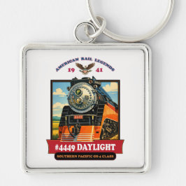 Llavero SP GS-4 Daylight 4449 Steam Locomotive Retro Print