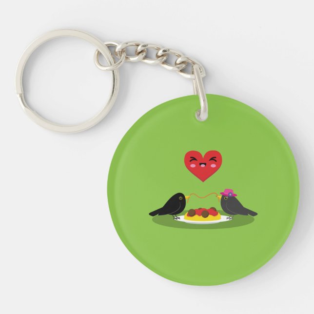 Llavero Spaghetti Meatball Romantic Date (Frente)